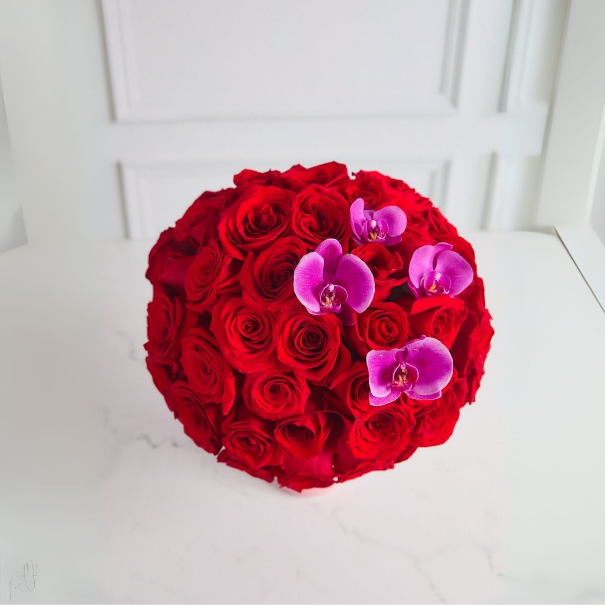 Cotton red - rosas rojas y orquídeas