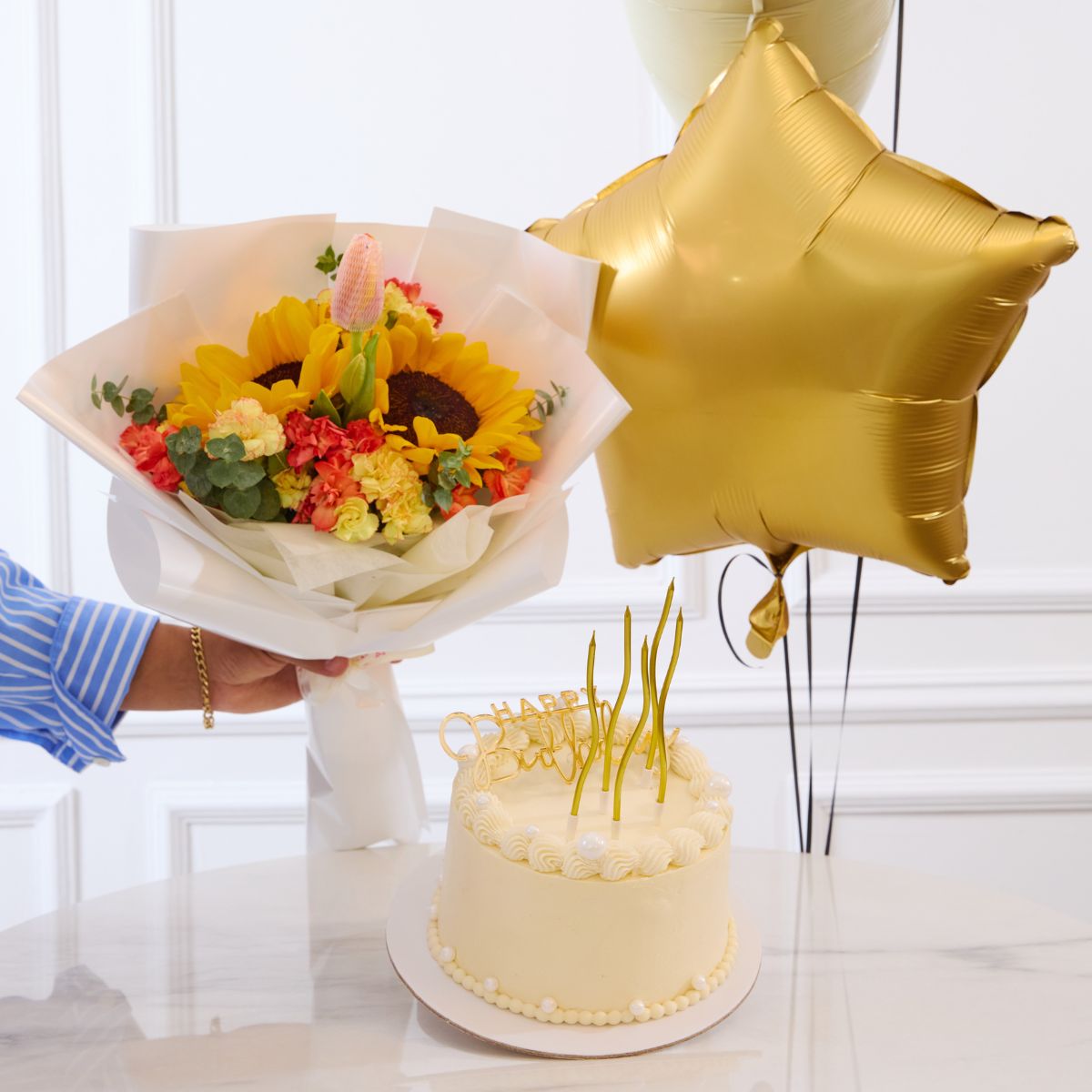 Ramo+Torta Bloom Golden