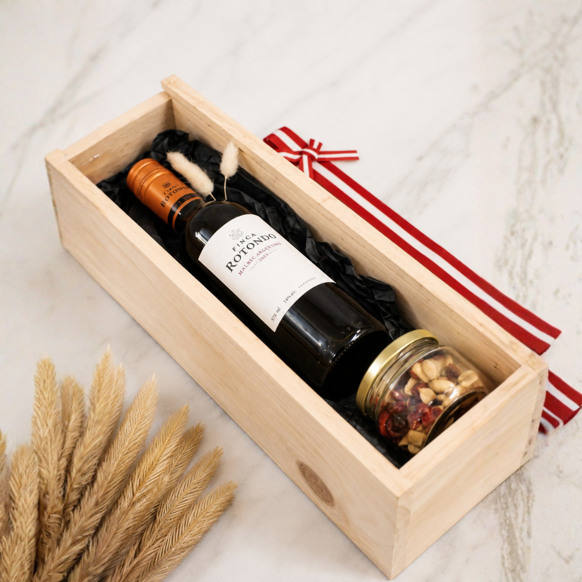 GiftBox Corporativo: Vino Rotondo y Frutos Secos