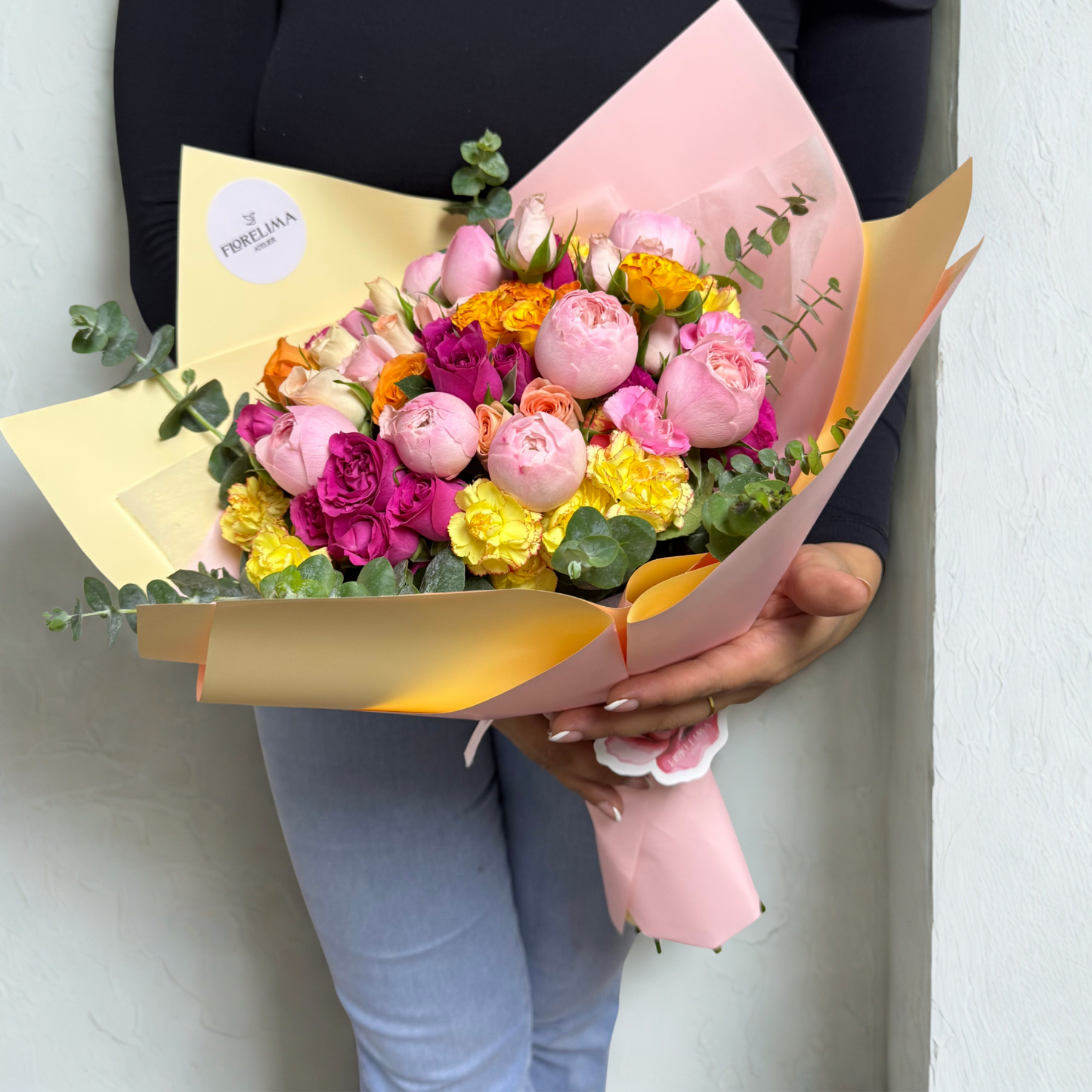 Ramo Peonias (Rosas inglesas) y mix de flores