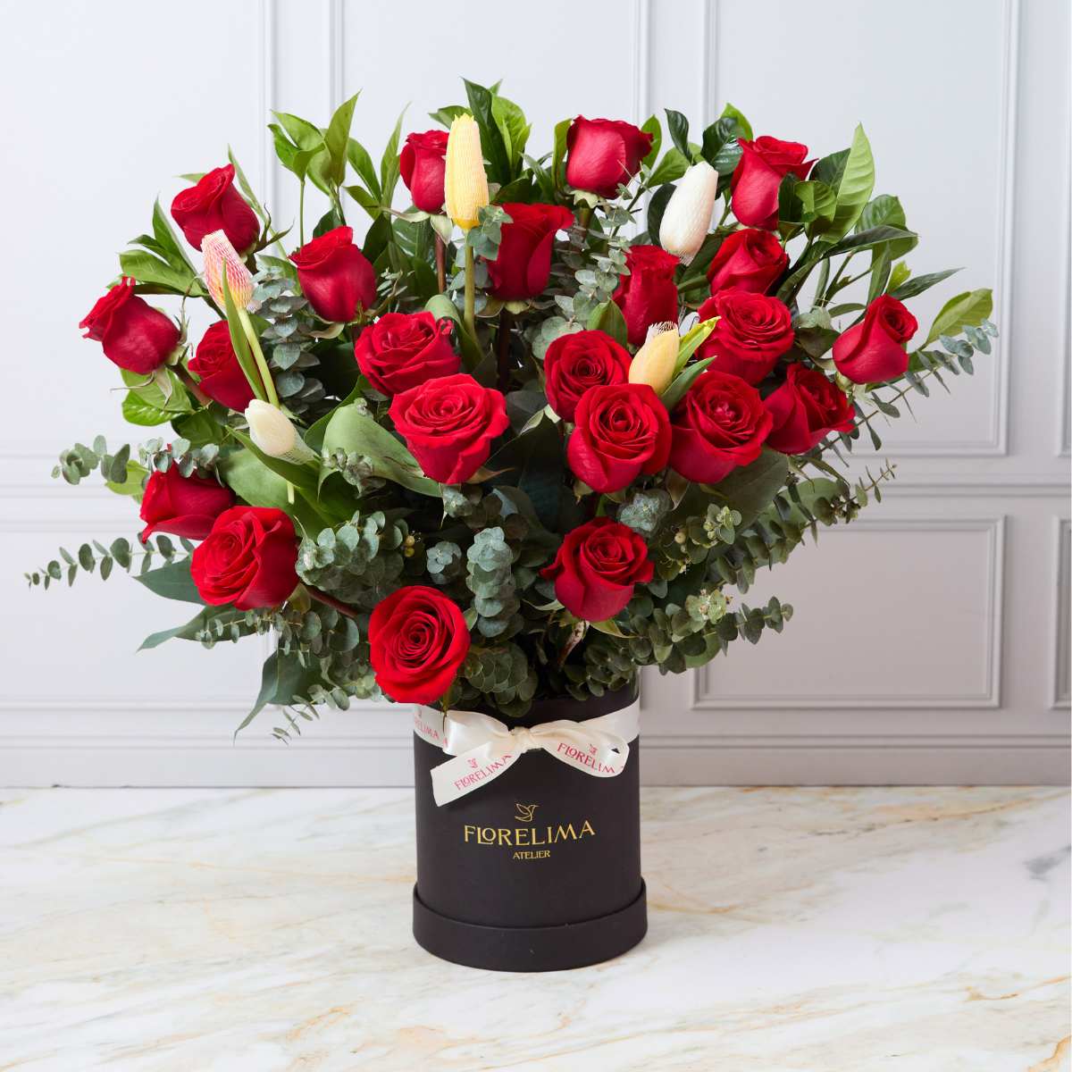 Amor a mamá - rosas y tulipanes