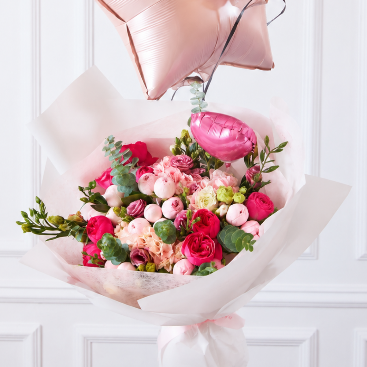 Bouquet Rosadas Inglesas -Peonías
