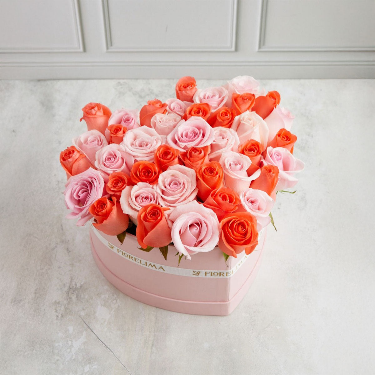 Box Corazón dúo floral