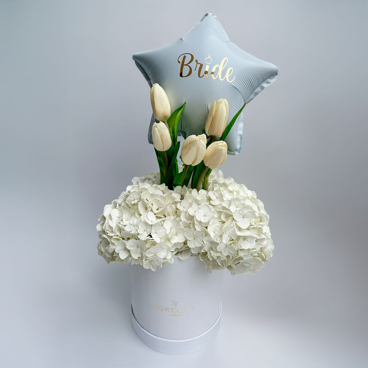 Mini Box Bride: Tulipanes y Hortensia