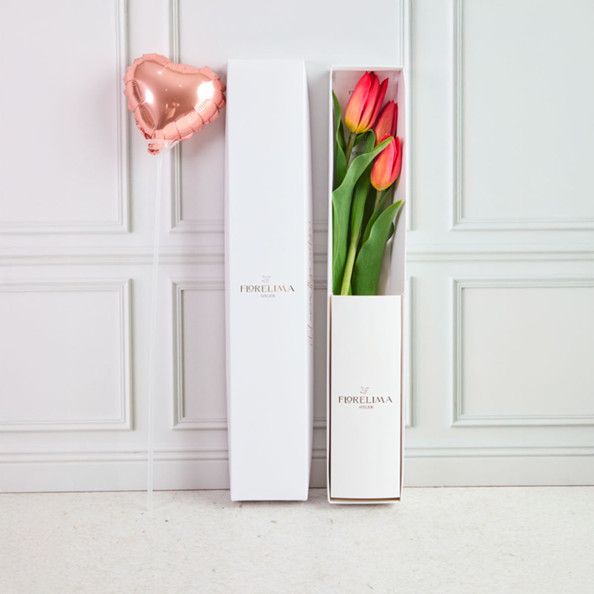 Caja 3 Tulipanes Premium Multicolor