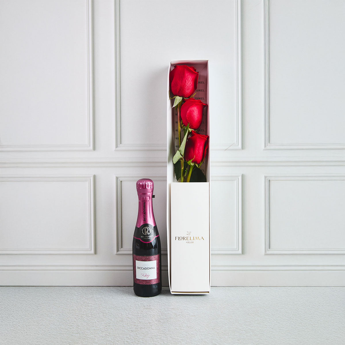 Caja de 3 Rosas + Riccadonna