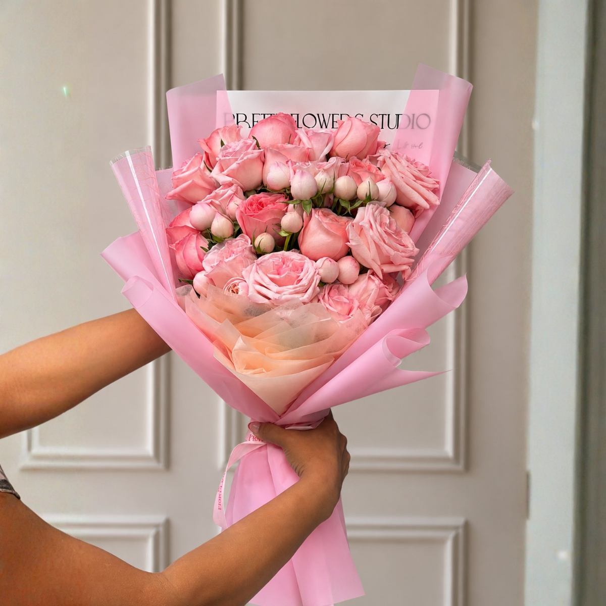 Ramo de Peonias: Rosas Inglesas Rosadas Premium