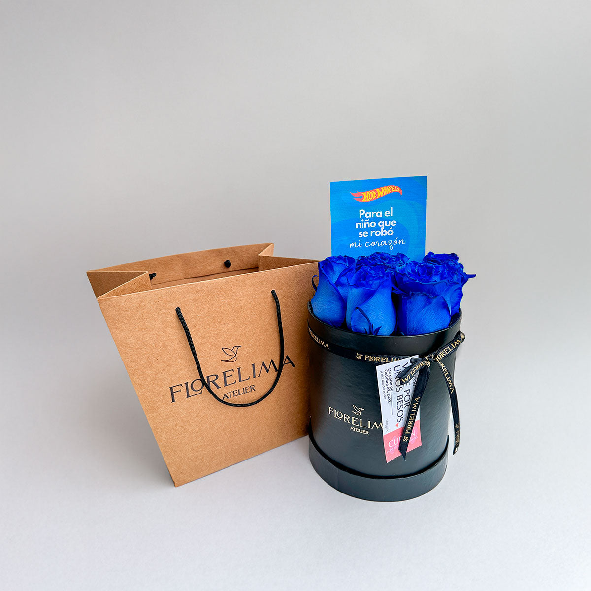 Mini Box 8 Rosas Azules Premium | Flores Azules