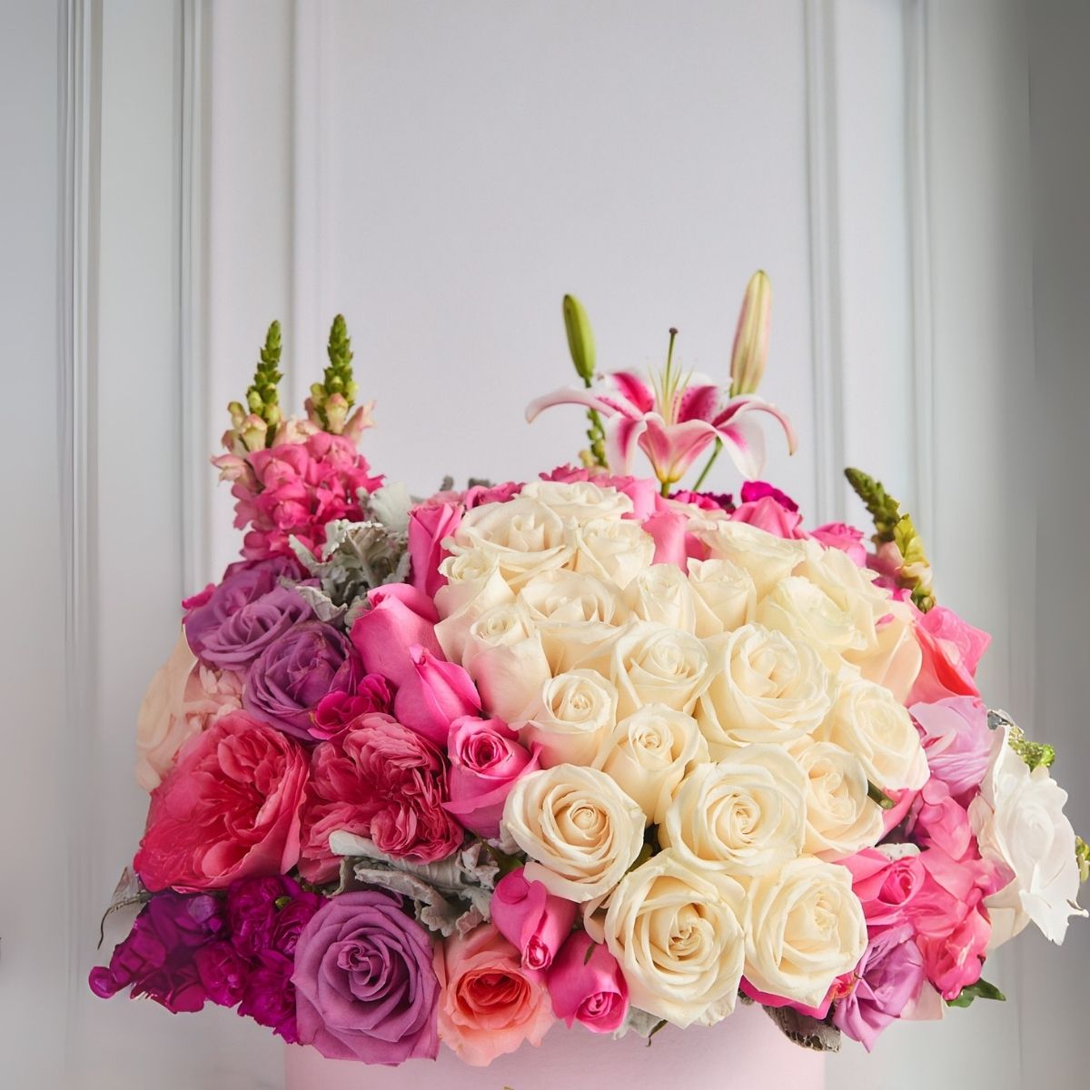 Love box lirios y rosas