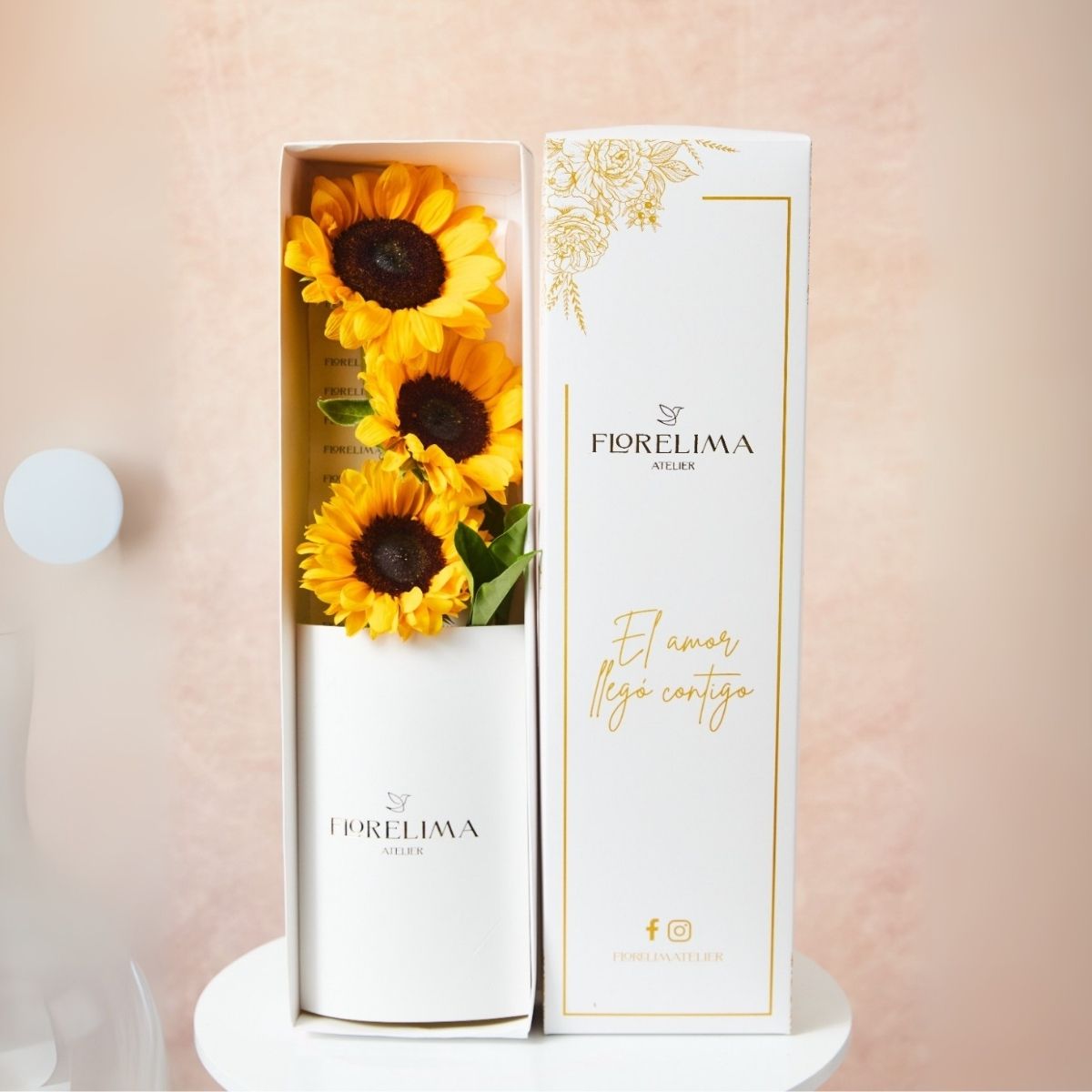 Caja 3 Girasoles - Flores Amarillas