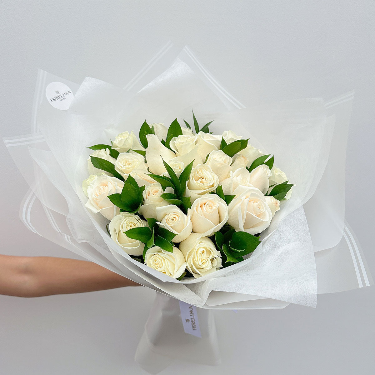 Ramo Brissa: 30 Rosas Premium Blancas