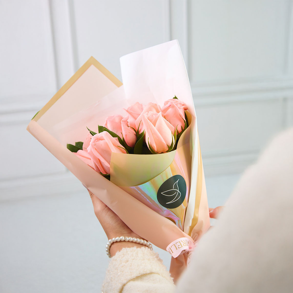 Ramo Coral: 12 Rosas Melones