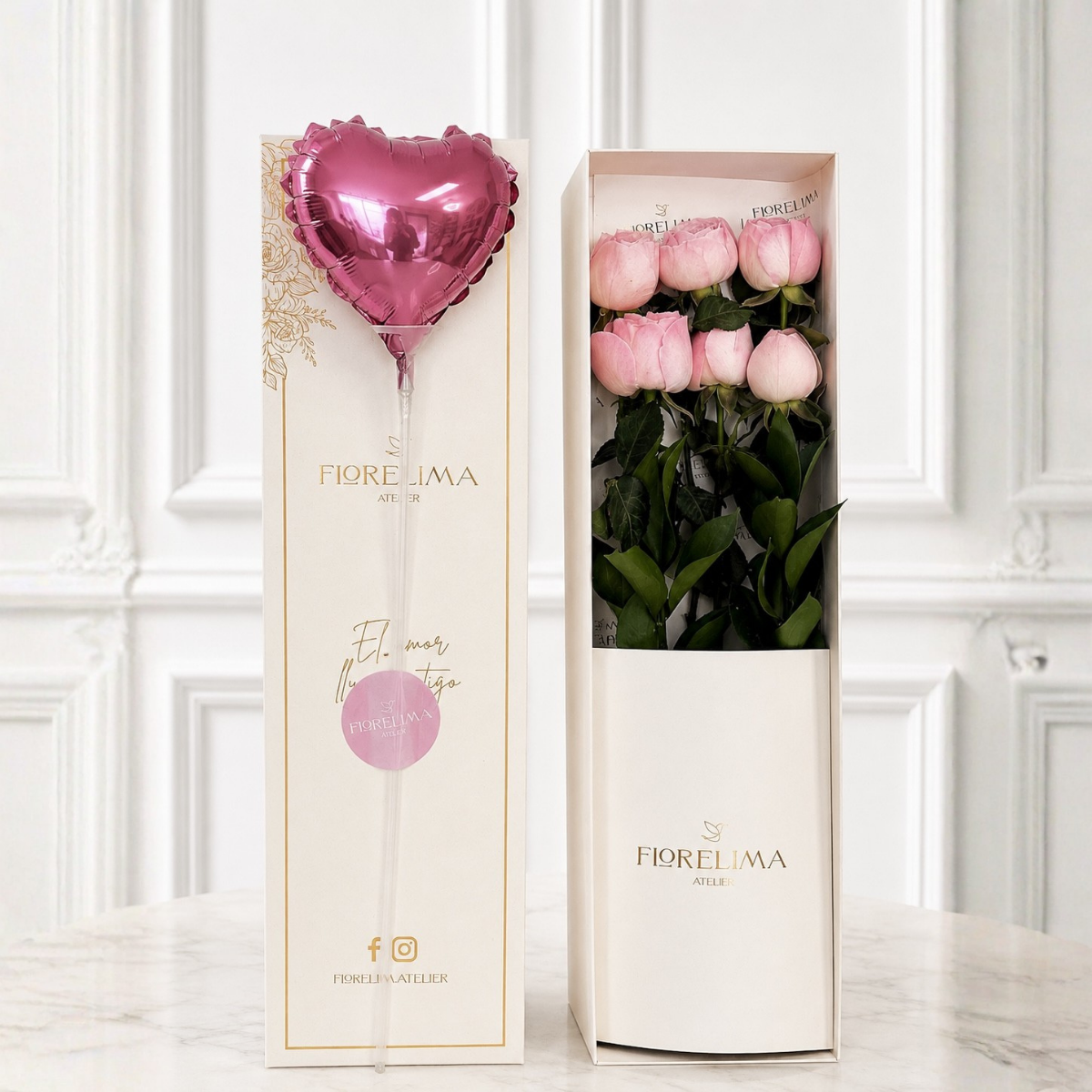 Caja de 6 Rosas Inglesas
