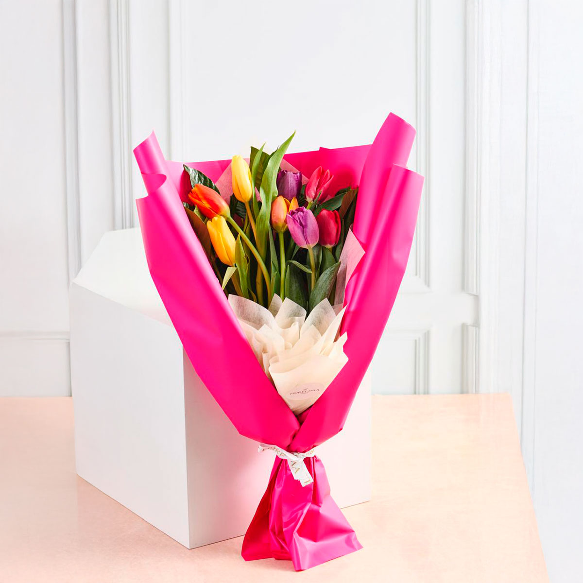 Ramo Ileana 10 tulipanes Multicolor