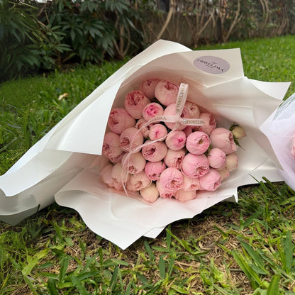 Ramo de Peonias: Rosas inglesas 🌸XL🤍