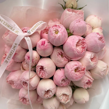 Ramo de Peonias: Rosas inglesas 🌸XL🤍