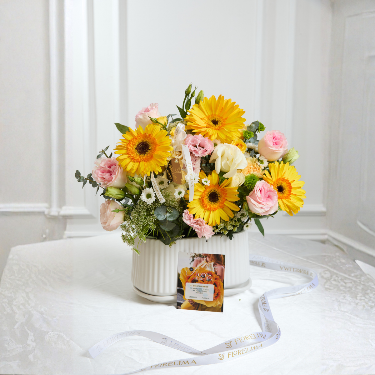 Jardinera de Gerberas Amarillas