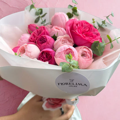 Ramo peonias love! ❤️  (Rosas inglesas)