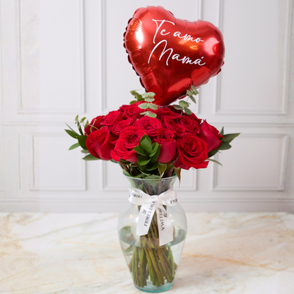 Jarron Jardín Eterno 24 rosas