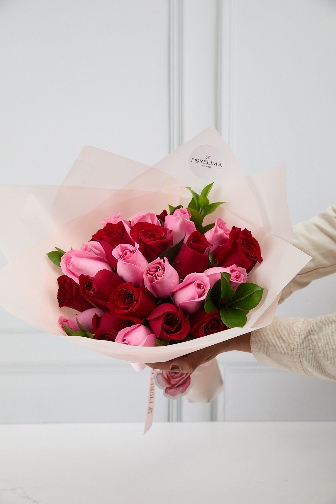 Ramo de 24 Rosas : Rojas y Rosadas