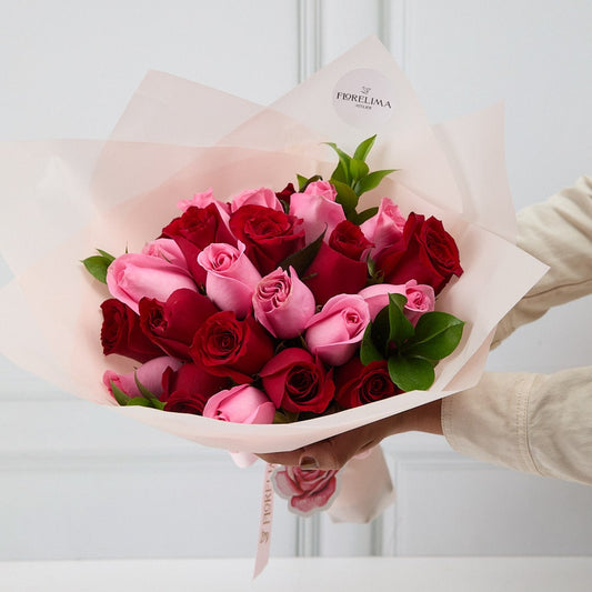 Ramo de 24 Rosas : Rojas y Rosadas
