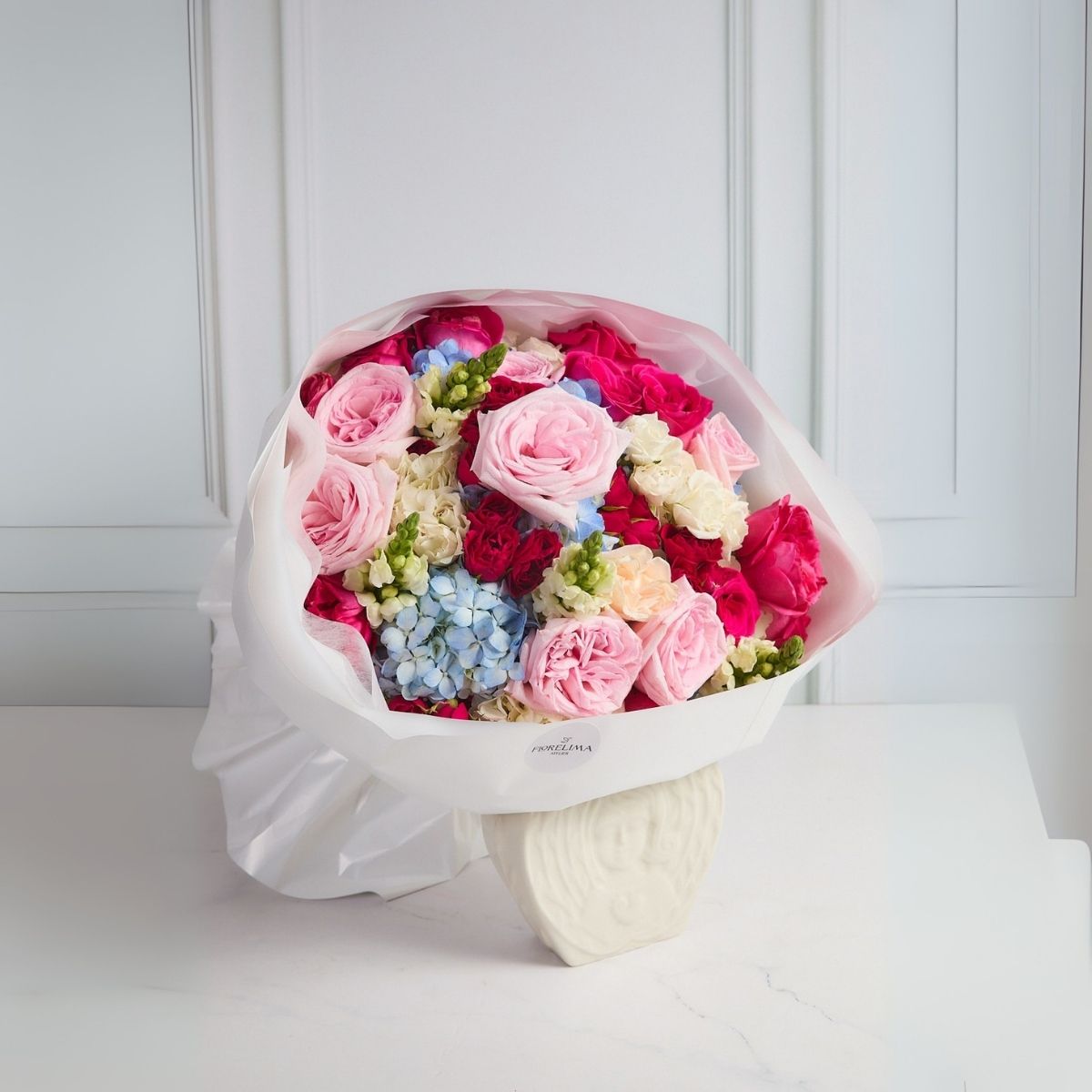 Ramo rosas de Jardín Premium, hortensias y rosas