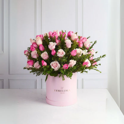 Box Rosas Rosadas Premium