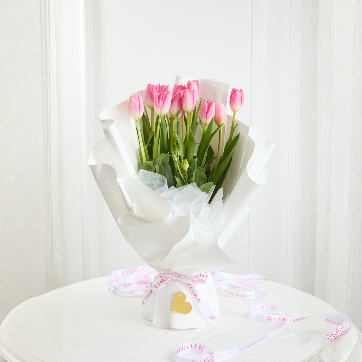 Ramo 12 Tulipanes Rosados