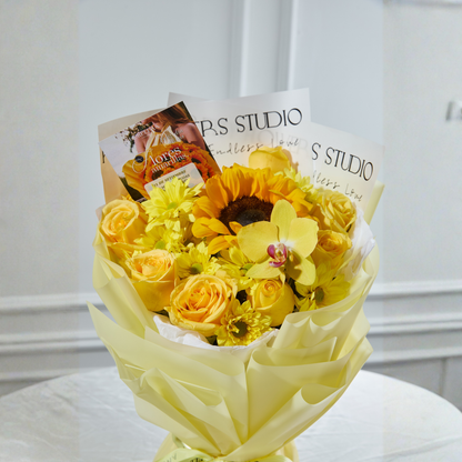 Ramo de Girasol - Rosas y orquidea Amarillas