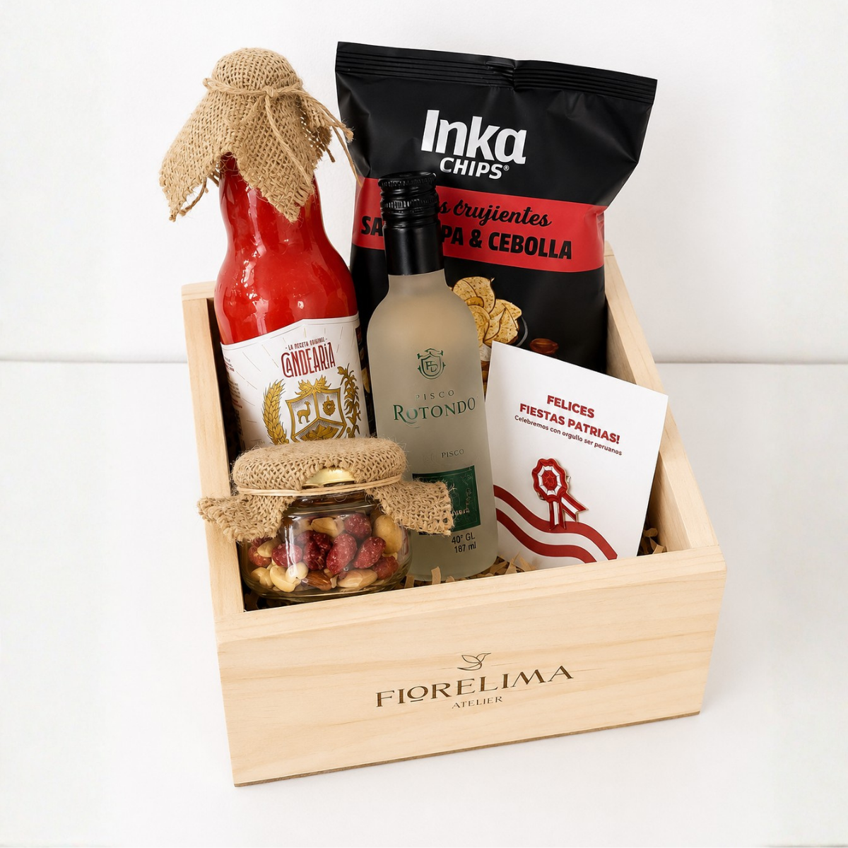 GiftBox Corporativo: Cerveza La Peruana, Pisco Rotondo y Papas Inka