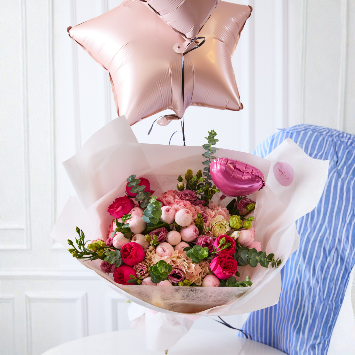 Bouquet Rosadas Inglesas -Peonías