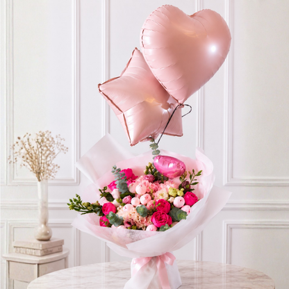 Bouquet Rosadas Inglesas -Peonías