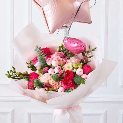 Bouquet Rosadas Inglesas -Peonías