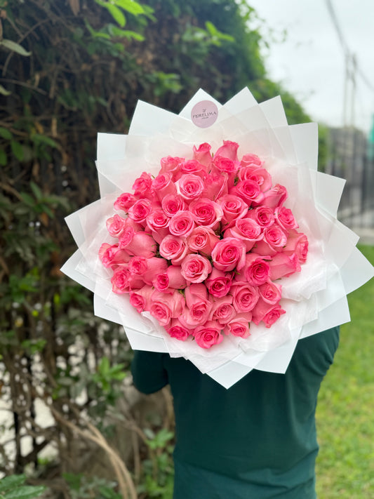 Ramo dulzura - 50 Rosas Rosadas