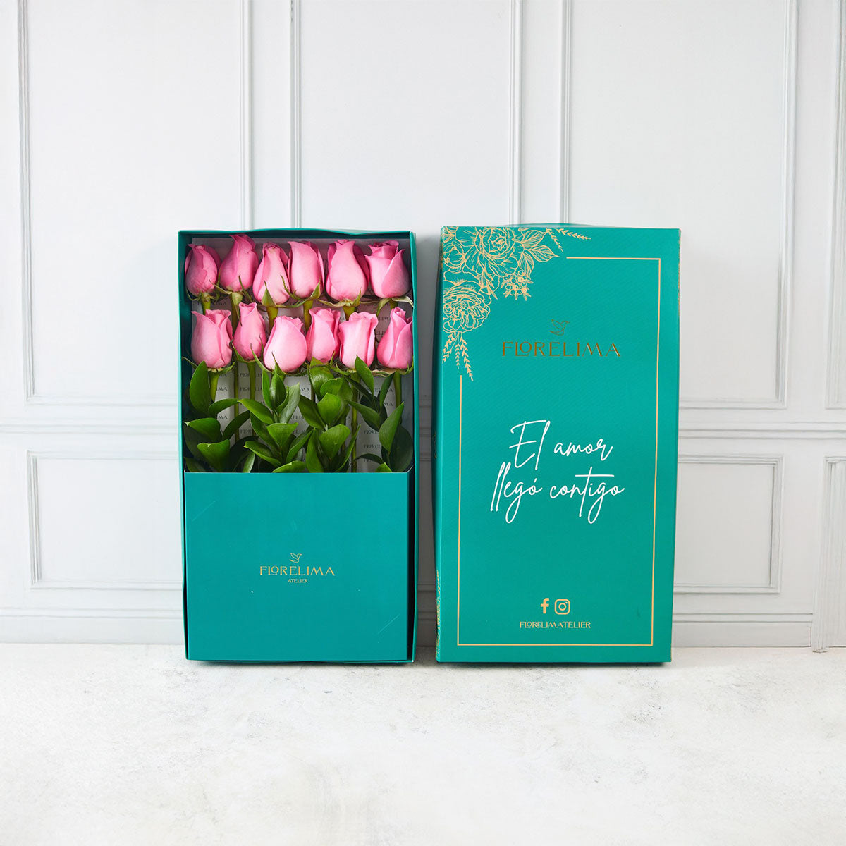 Caja Florelima 12 Rosas