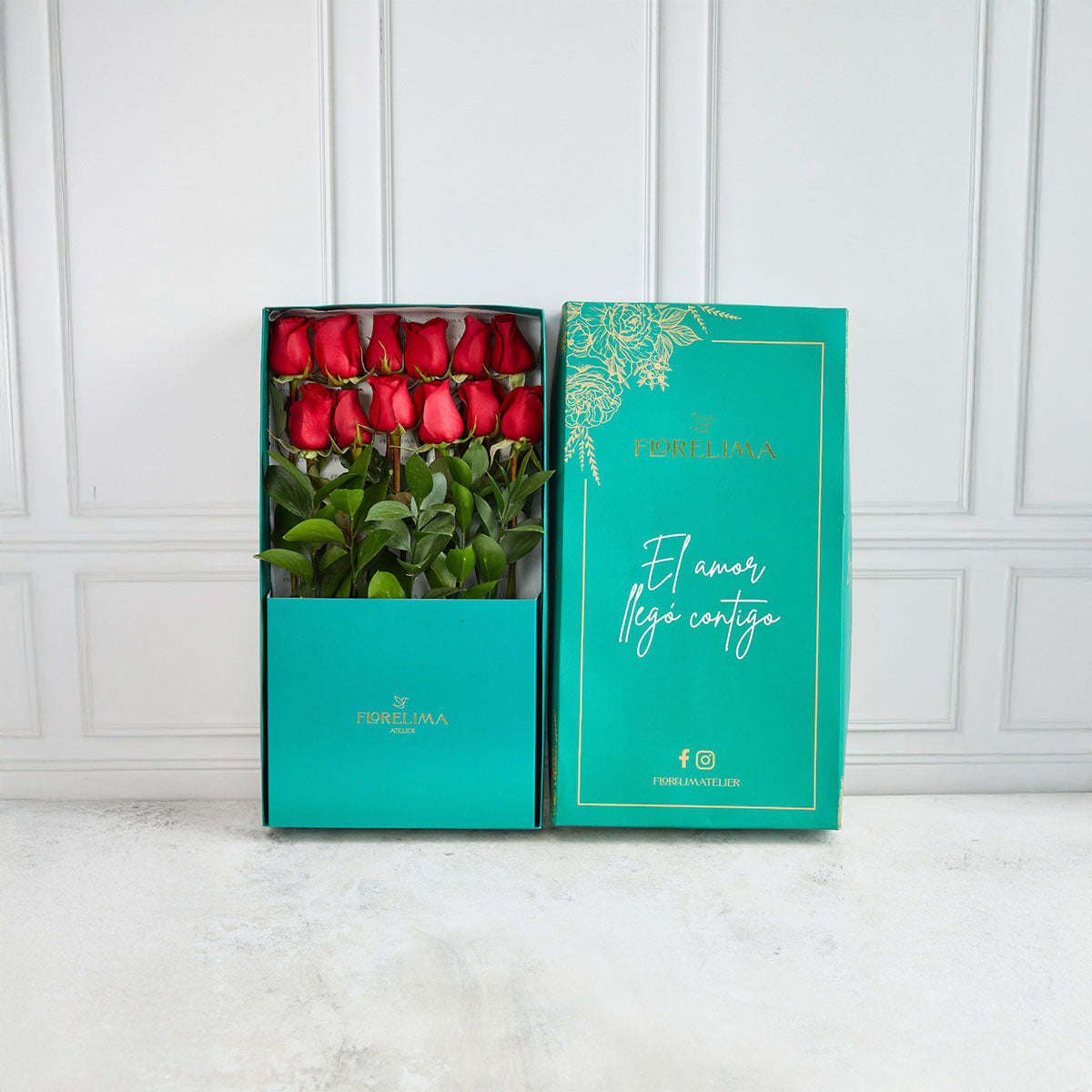 Caja Florelima 12 Rosas