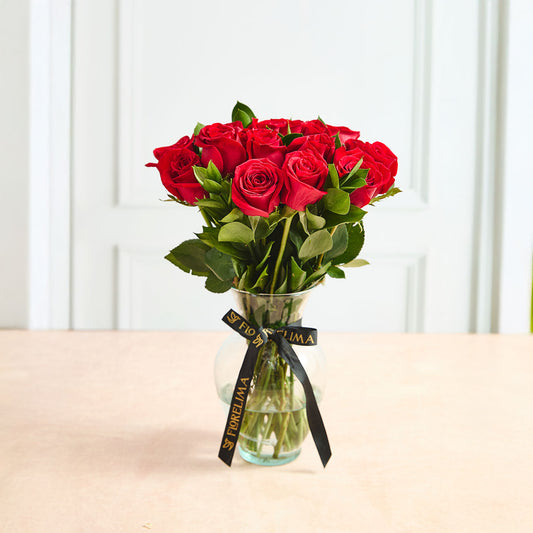 Jarrón 12 Rosas