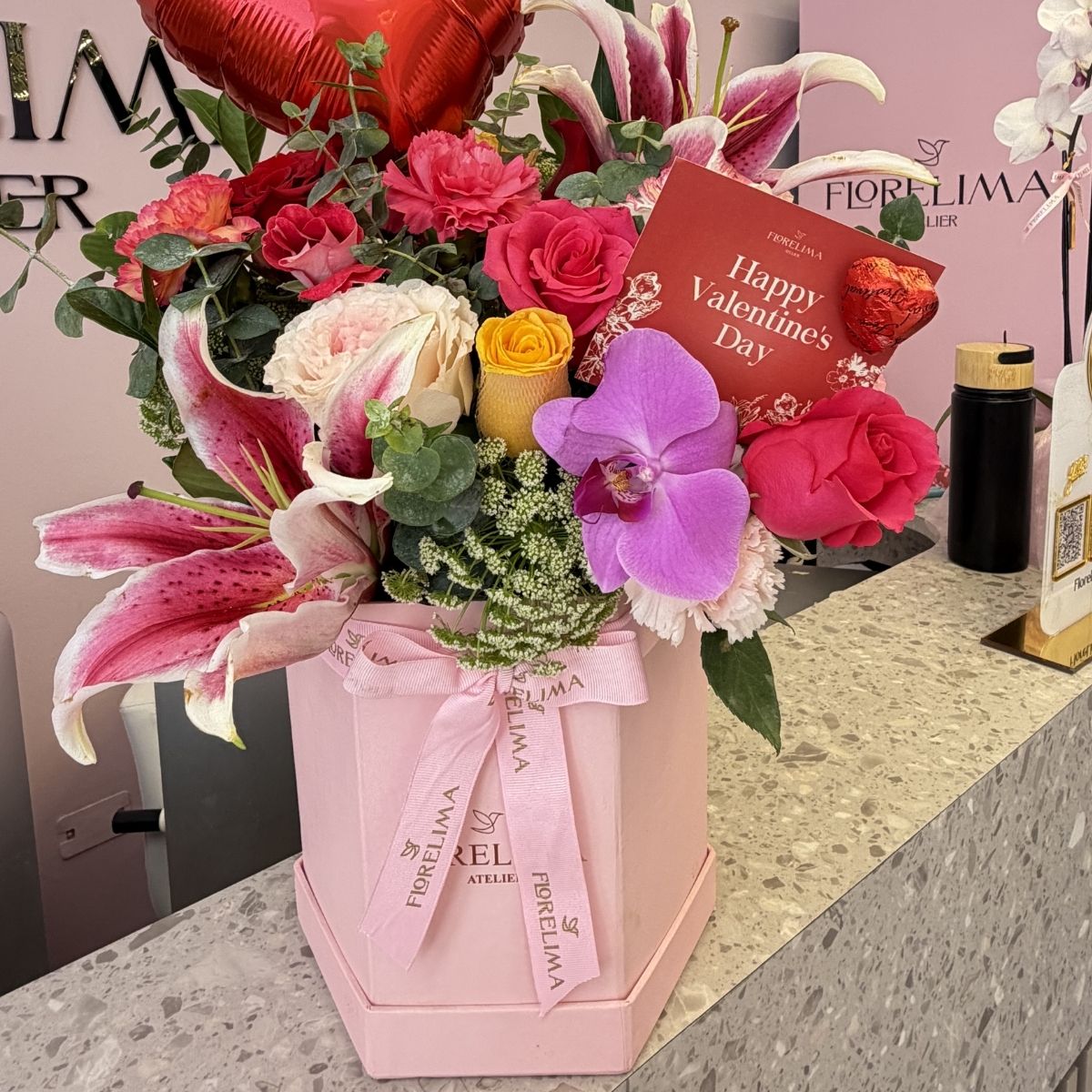 Box Lirio y Orquídea - San Valentín