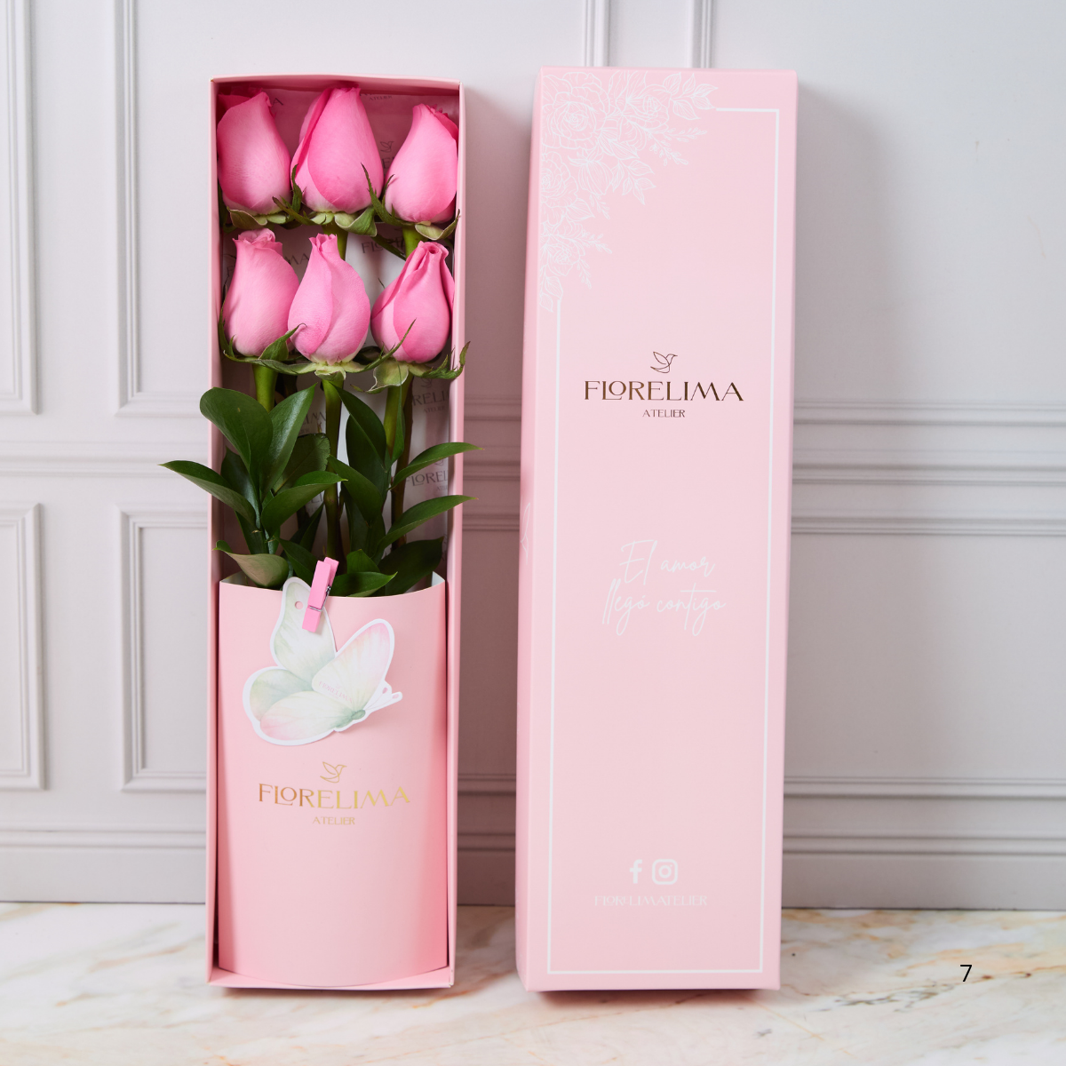 Caja de 6 Rosas