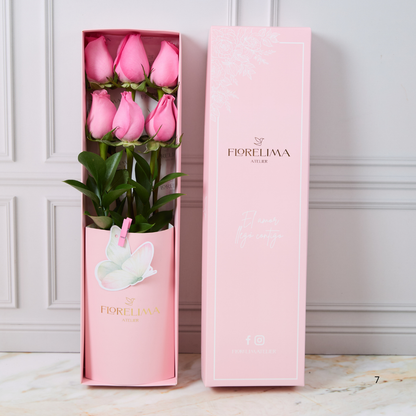Caja de 6 Rosas