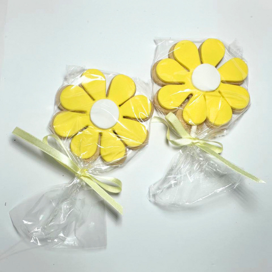 Caja de Galleta Gerbera x 6 - Flores Amarillas