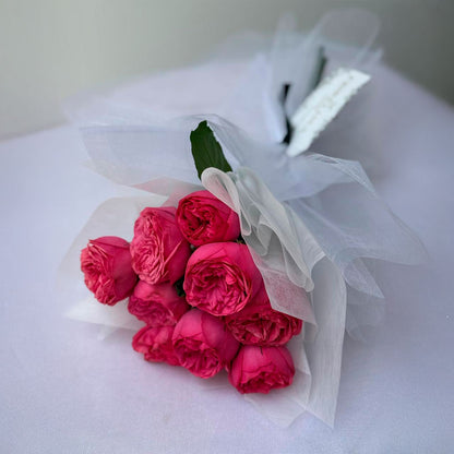 Mini Peonias Fucsia (Rosas Inglesas)