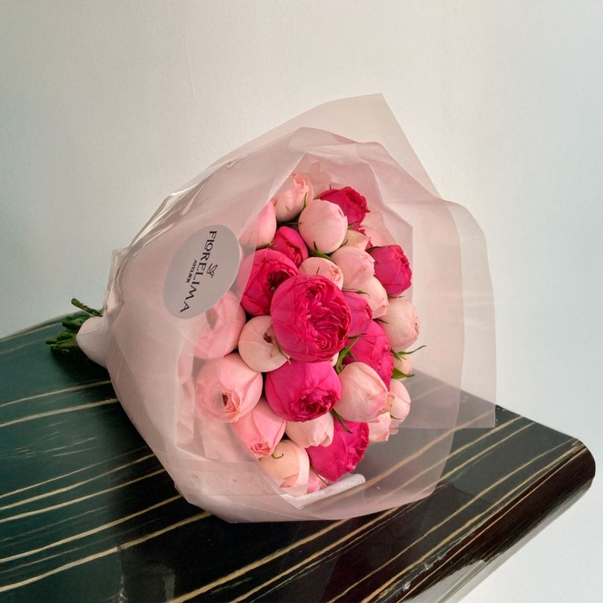 Ramo Peonias XL: 50 rosas inglesas