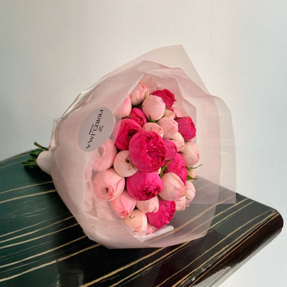 Ramo Peonias XL: 50 rosas inglesas