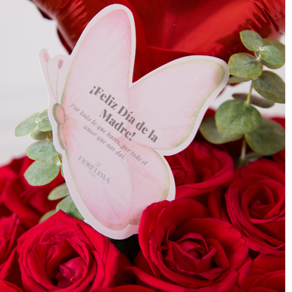 Jarron Jardín Eterno 24 rosas