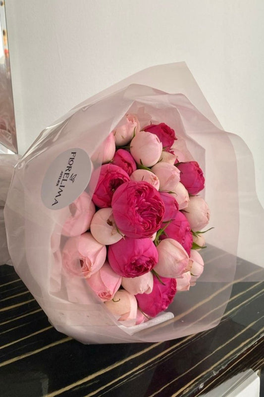 Ramo Peonias XL: 50 rosas inglesas