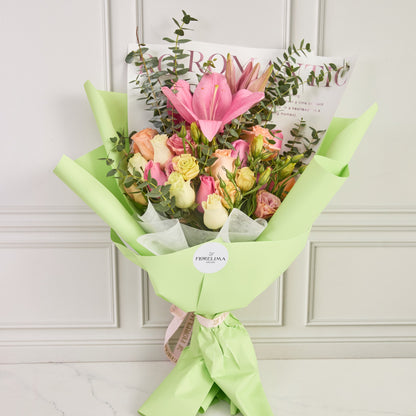 Ramo Lirio y mix de  rosas