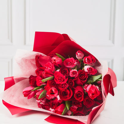 Ramo Rafaela - Rosas, Tulipanes y Mini Rosas