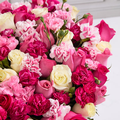 Box Premium  de Rosas y claveles