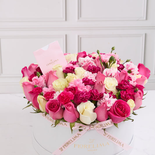 Box Premium  de Rosas y claveles